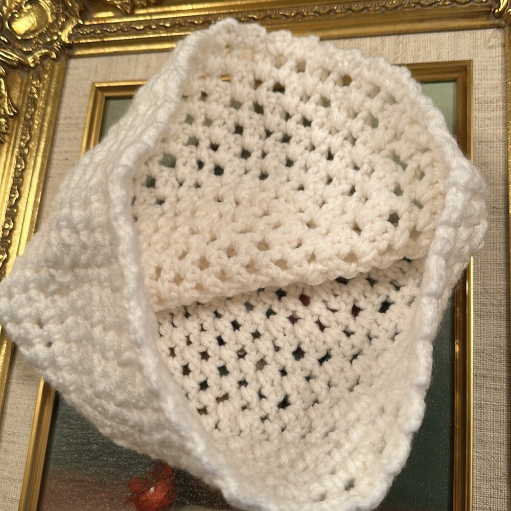 Cozy White Crochet Hat and Infinity Scarf Set - Picture 3 of 6